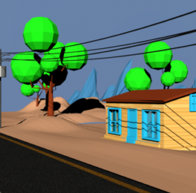树屋 Lowpoly 3D模型
