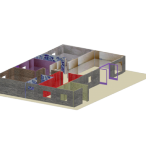 House Ground Plan 3d model
