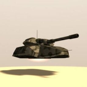 Науково-фантастична 3d модель зависаючого танка