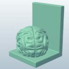 Sujetalibros del cerebro humano en forma