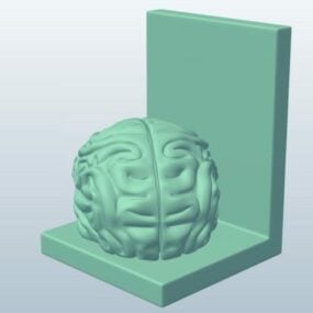 인간 두뇌 북엔드 모양의 3d 모델