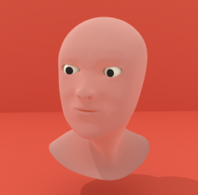نموذج قناع الوجه البشري للذكر ثلاثي الأبعاد