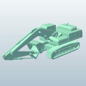 Hydraulisk gravemaskine køretøj 3d model