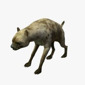 Lowpoly Modelo 3d animal hiena