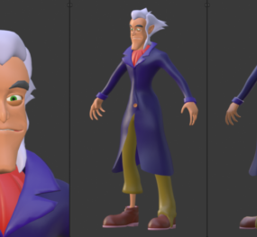 Doctor Cartoon Character 3d model