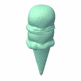 Ice Cream Cone Lowpoly Model 3d