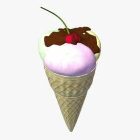 Fruit Ice Cream 3d model