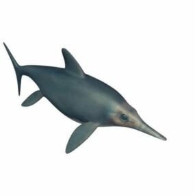 Ichthyosaurus fisk 3d-model