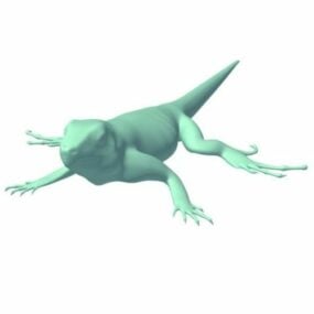 Iguana Lowpoly Modelo 3d de animales