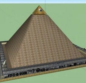 דגם תלת מימד של בניין פירמידת אילומינטי