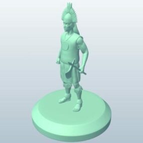 Inca Warrior Hatchet Sculpture 3d-modell