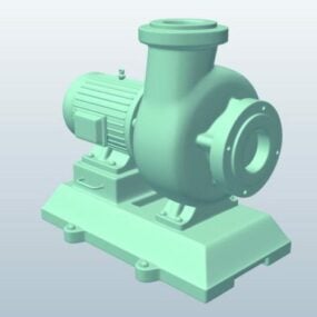 Teollisuuden tuumainen vedenpoistopumppu 3d-malli