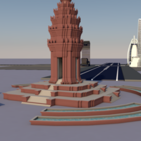 Mô hình 3d Tượng đài Độc lập Khmer