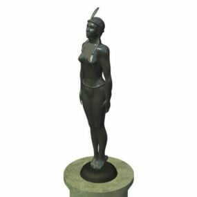 3д модель статуи Каталины в Индии