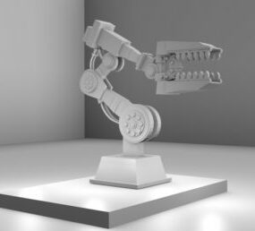 Industriemaschine im Museum 3D-Modell
