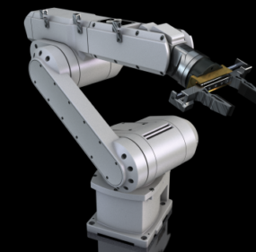 โมเดล 3 มิติแขนหุ่นยนต์โรงงาน