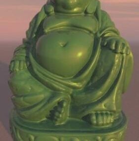 דגם תלת מימד של פסל בודהה ירקן