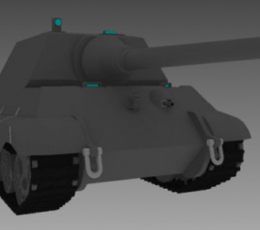 Jagdtiger Lowpoly 3D-tankmodel