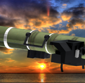 نموذج قاذفة صواريخ الجيش ثلاثي الأبعاد