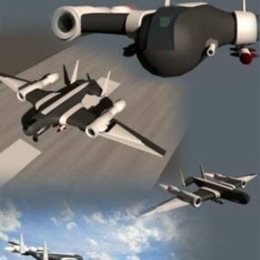 제트 엔진 폭격기 비행기 3d 모델