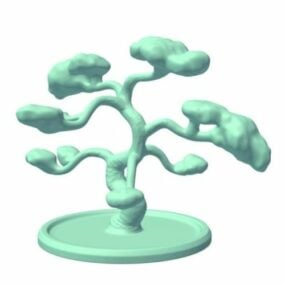 Modelo 3D em formato de bonsai de árvore de joias