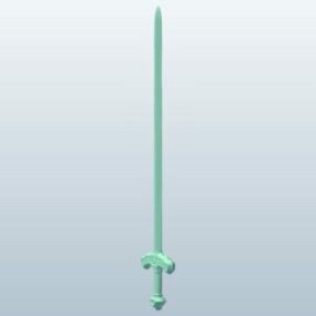 3д модель китайского меча Цзянь