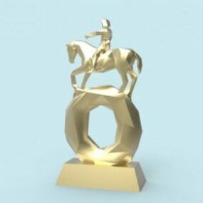 Zilveren trofee 3D-model