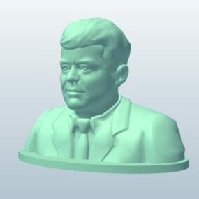John F Kennedy Bust V1 3d-malli