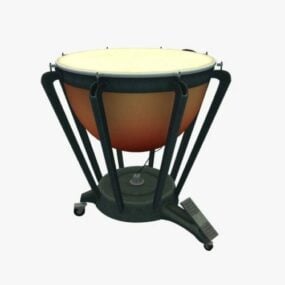 Modelo 3d de instrumento de tambor de chaleira