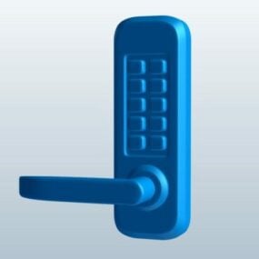 Keypad Handle Door Lock 3d model