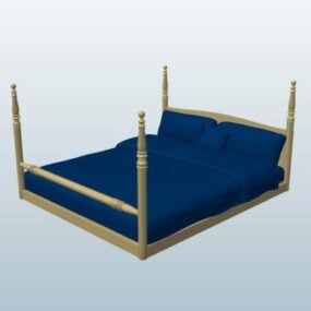 Modello 3d del letto king size