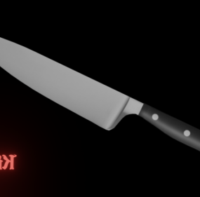 Küchen-Inox-Messer 3D-Modell