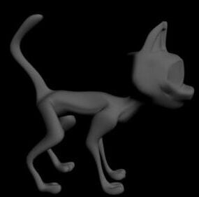 Kucing Kitty Lowpoly Model 3d