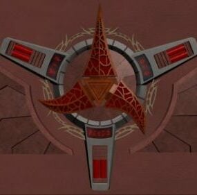 Klingon Logo Shield 3d model
