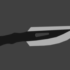 Kitchen Dark Knife 3d model