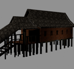 Kraton House West Java 3D model
