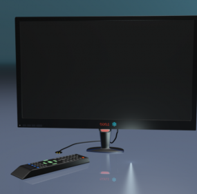 Modelo 3D remoto de televisão LED