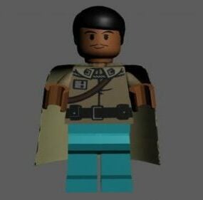 Lego General Lando personaje modelo 3d