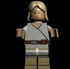 Lego Character Luke Skywalker 3d model