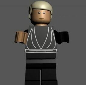 Modello 3D di LEGO Luke Skywalker