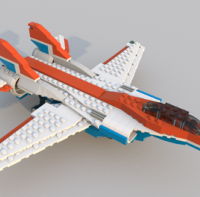 Lego Game Fighter Plane 3d model