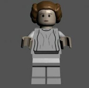 Lego Princess Leia Chatacyet 3d model