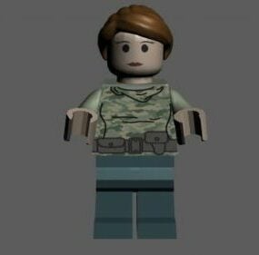 Lego Princesa Leia Personaje V1 modelo 3d