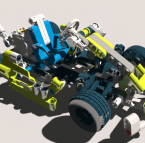 Modello 3d di auto fantascientifica Lego