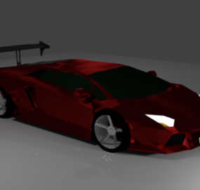 Автомобіль Lamborghini Aventador Lowpoly модель 3d