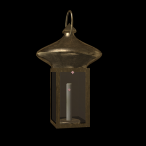 Vintage Brass Lantern 3d model