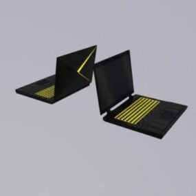 Black Laptops 3d model