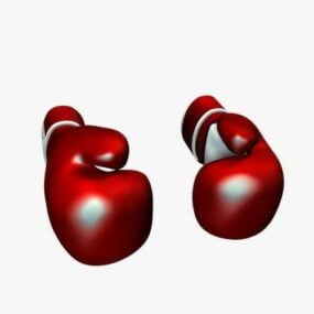Luvas de boxe vermelhas V1 modelo 3d