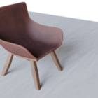 Elegant läderstol