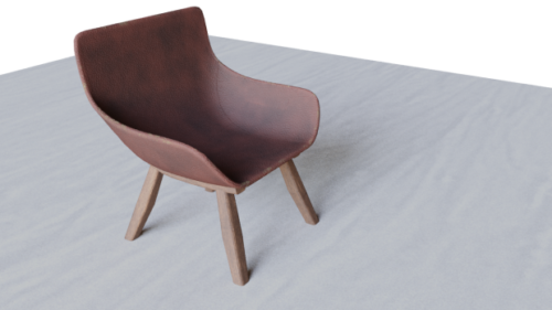Elegant läderstol